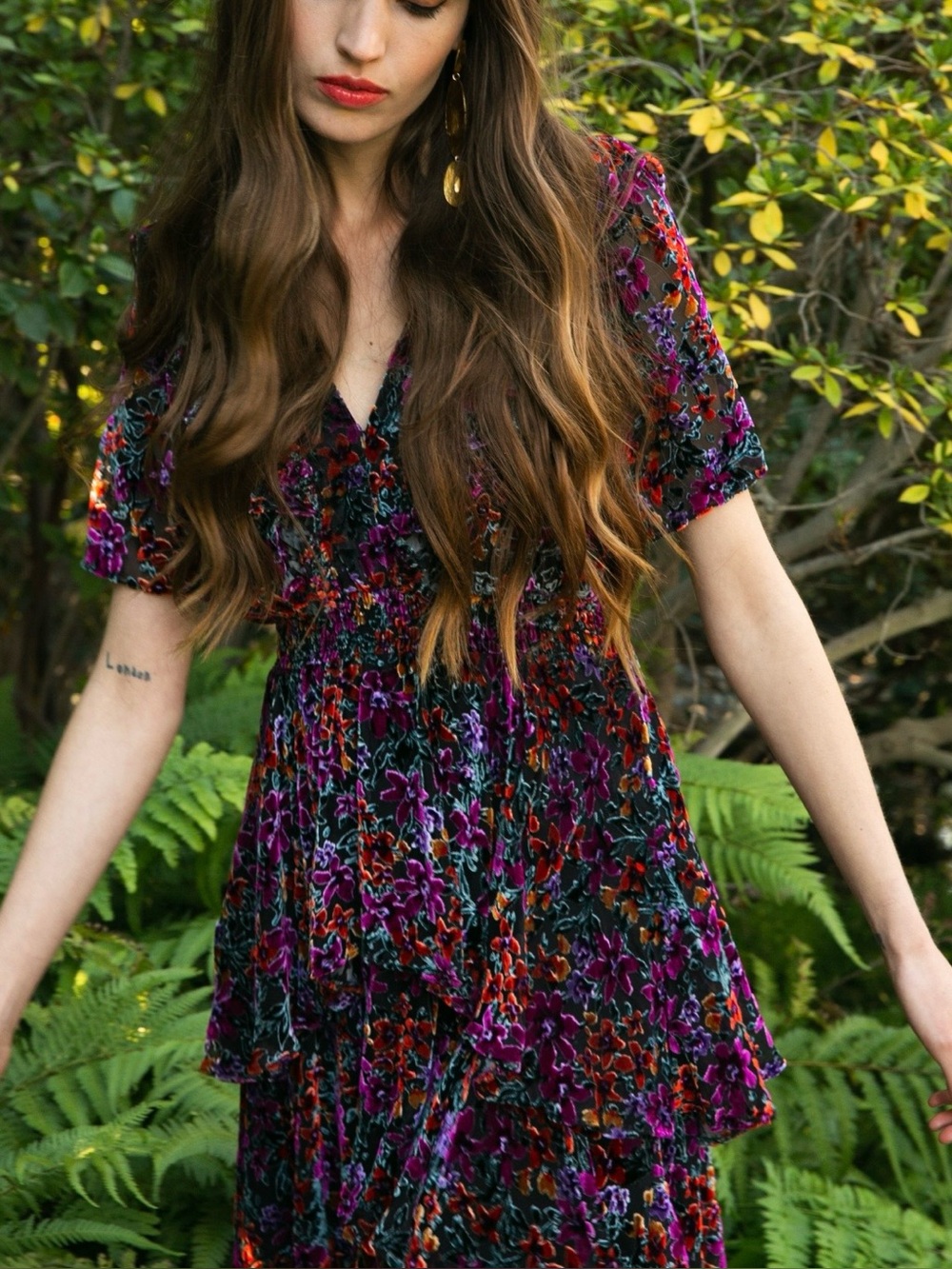 Hale Bob Valentine Velvet Burnout Dress